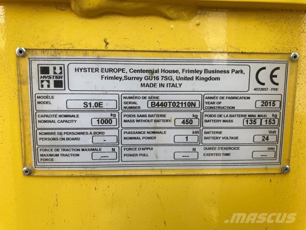 Hyster S 1.0E Rankiniai vėžimėliai