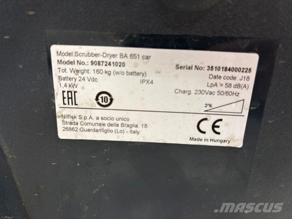 Nilfisk BA 651 Šlavimo technika
