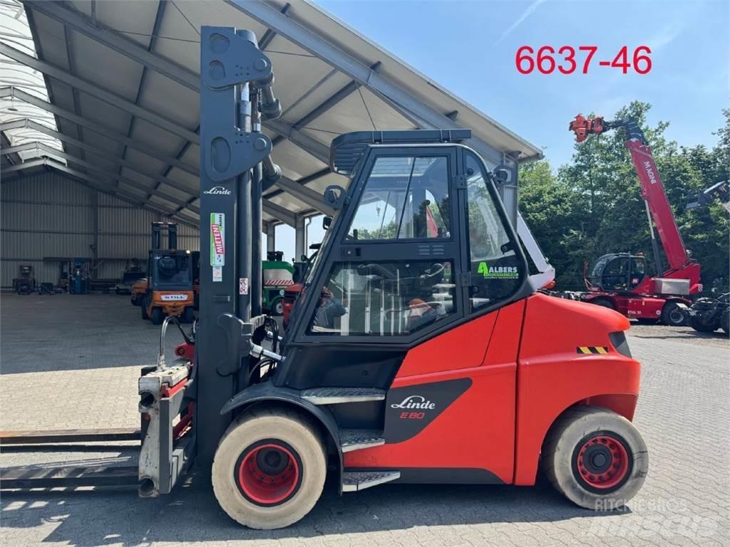 Linde E 80 - 01 / 900 Elektriniai šakiniai krautuvai