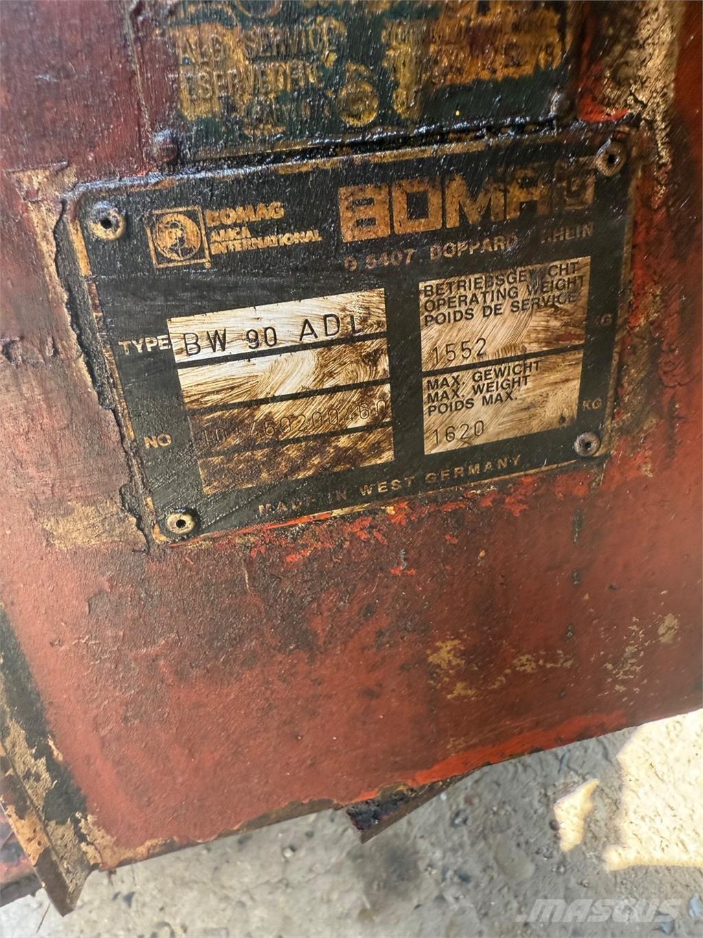 Bomag BW90 Porinių būgnų volai