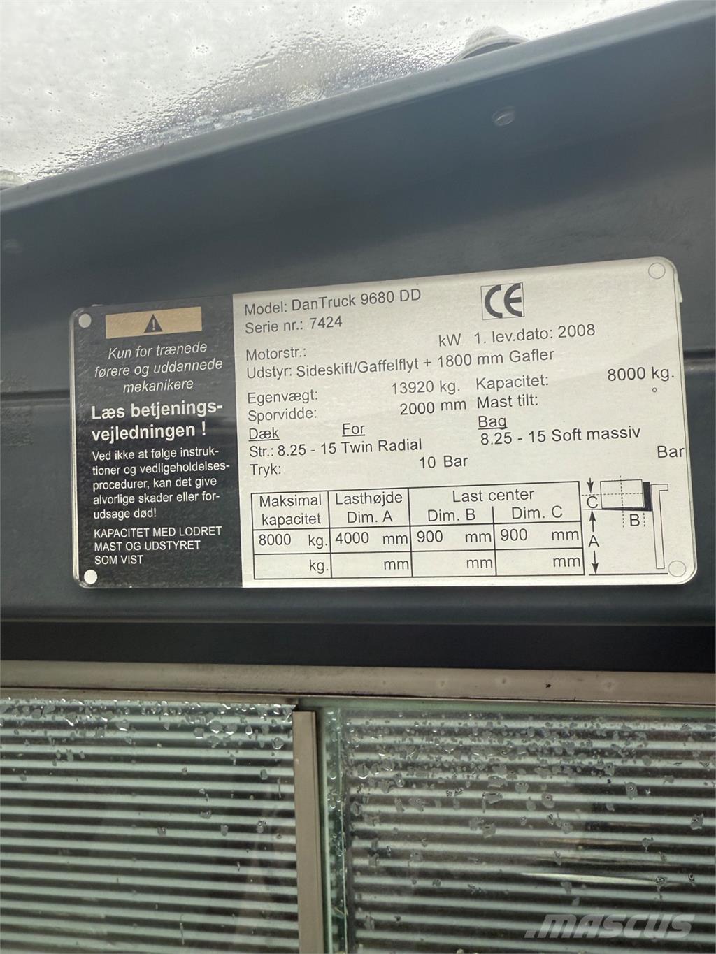 Dantruck 9680DD Dyzeliniai krautuvai