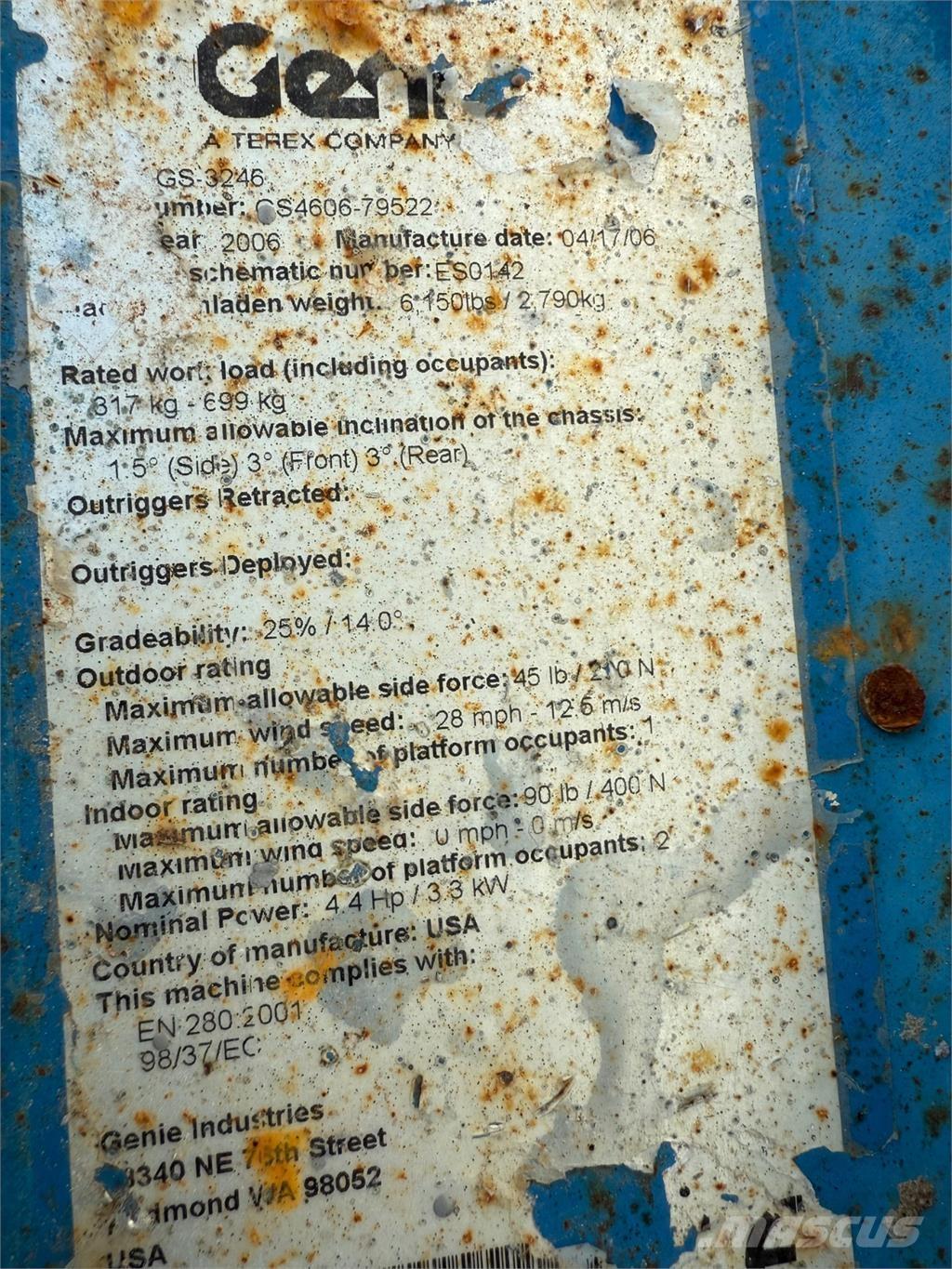 Genie GS3246 Žirkliniai keltuvai