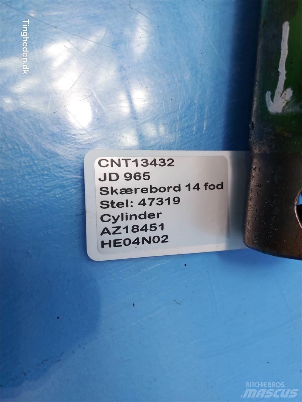 John Deere 965 Derliaus nuėmimo kombainų priedai