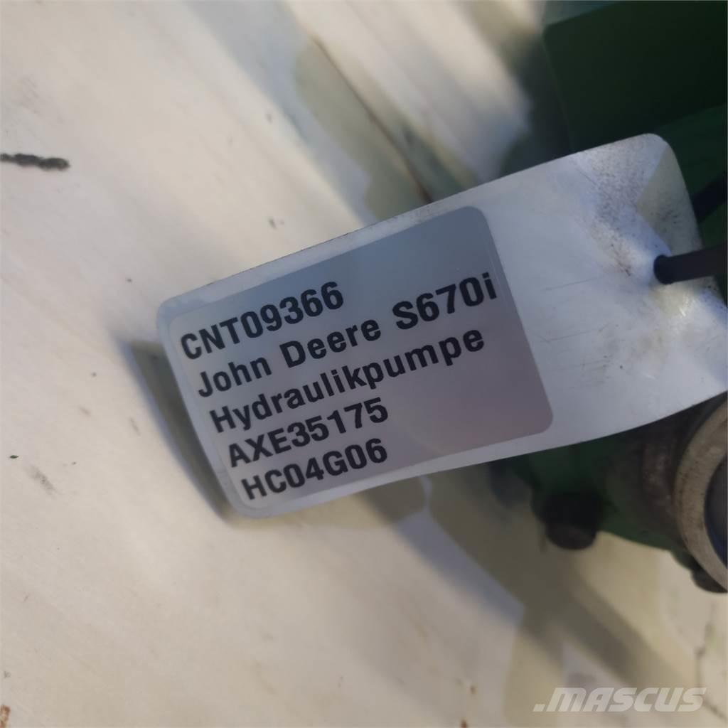 John Deere S670 Hidraulikos įrenginiai