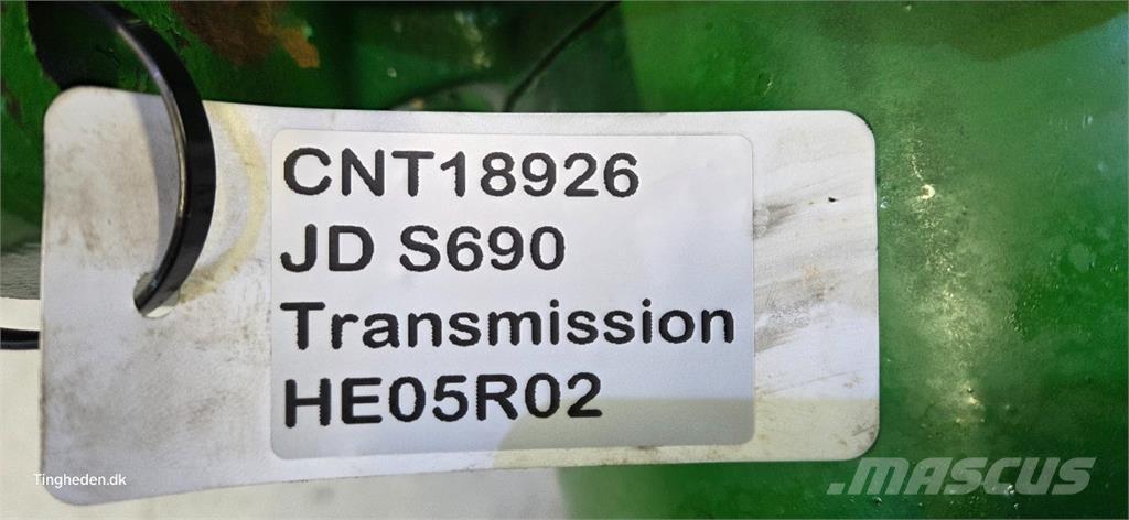 John Deere S690 Transmisijos
