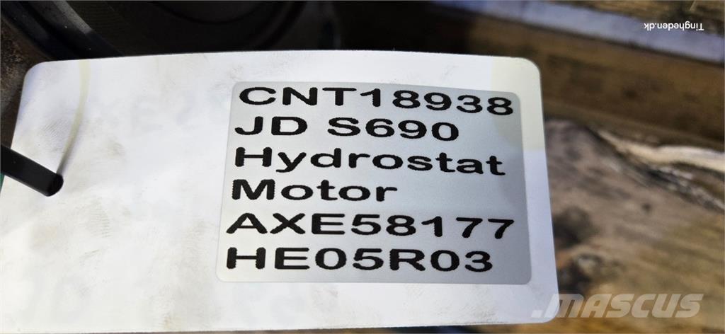 John Deere S690 Hidraulikos įrenginiai