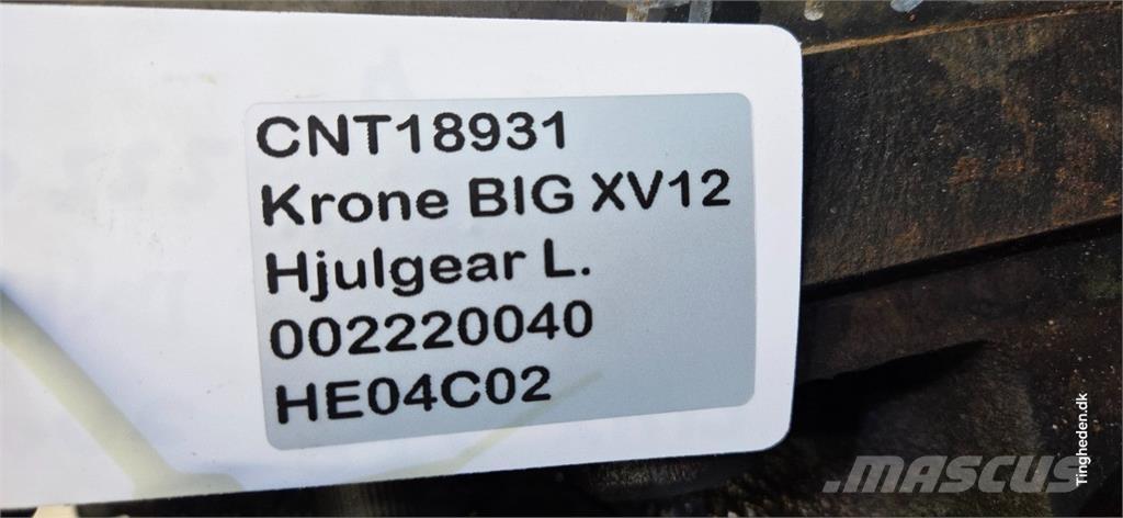 Krone Big X V12 Šieno ir pašarų ruošimo mašinų priedai