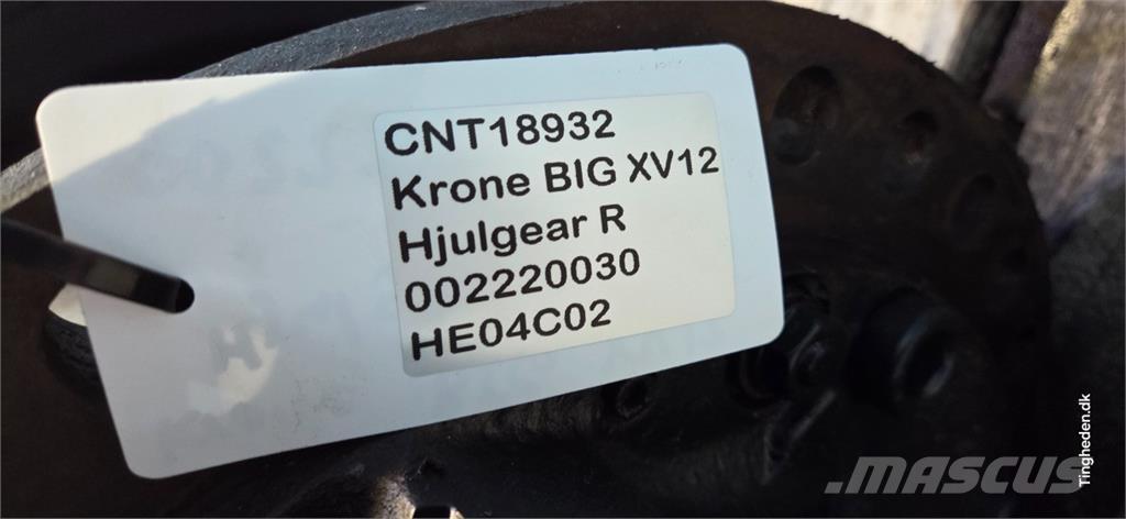 Krone Big X V12 Šieno ir pašarų ruošimo mašinų priedai