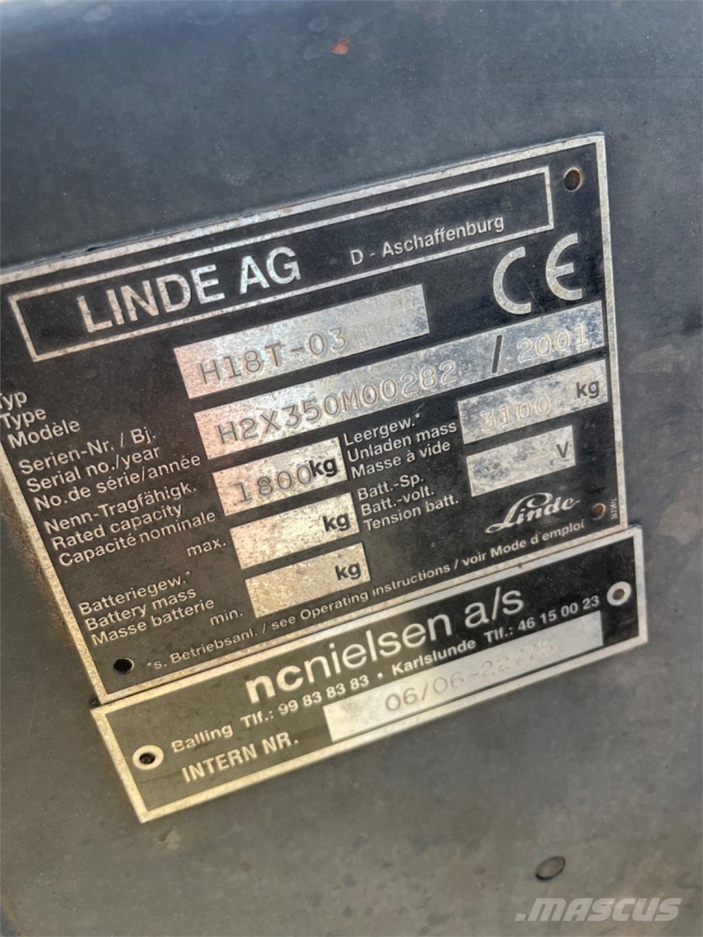 Linde H18T LPG (dujiniai) krautuvai