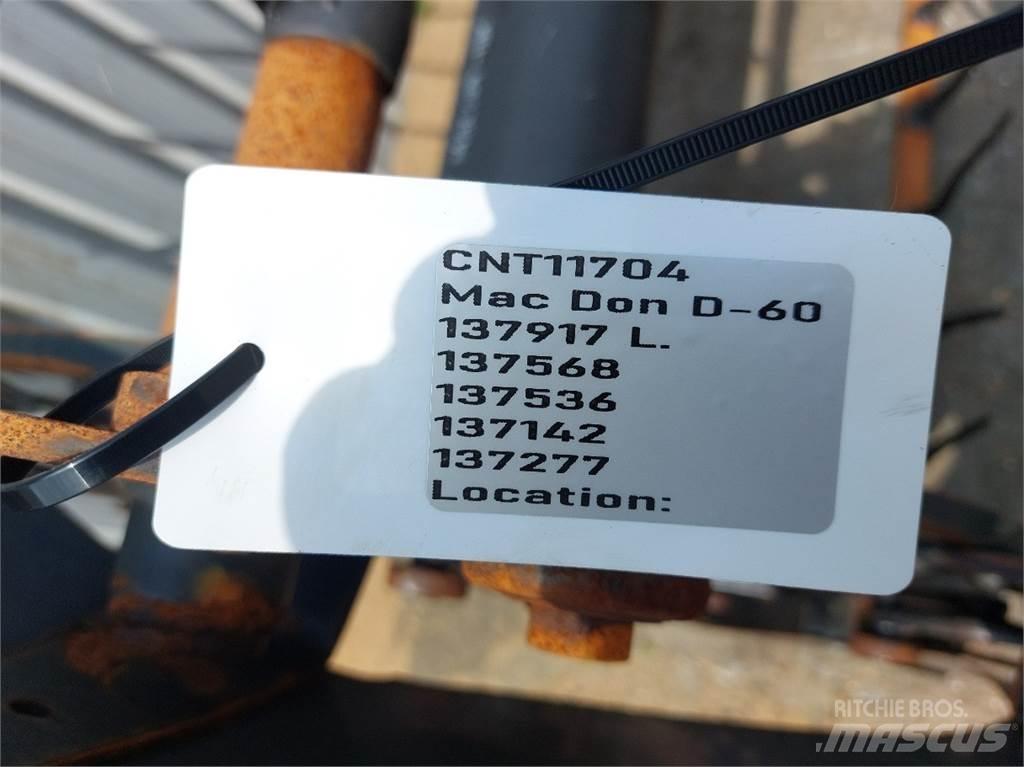 MacDon D60 Derliaus nuėmimo kombainų priedai
