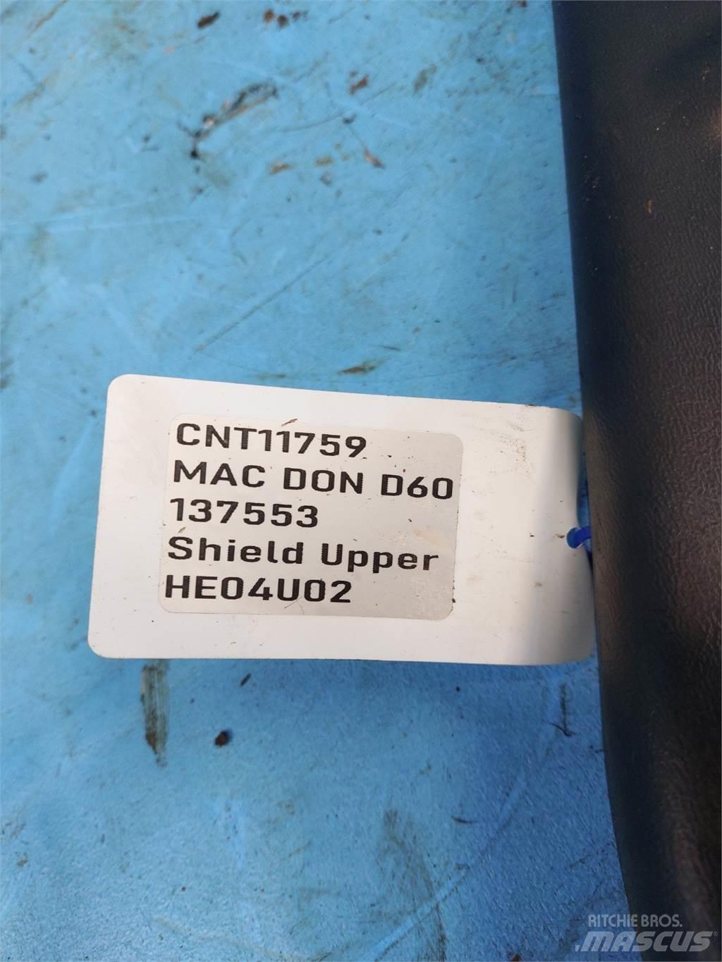MacDon D60 Derliaus nuėmimo kombainų priedai