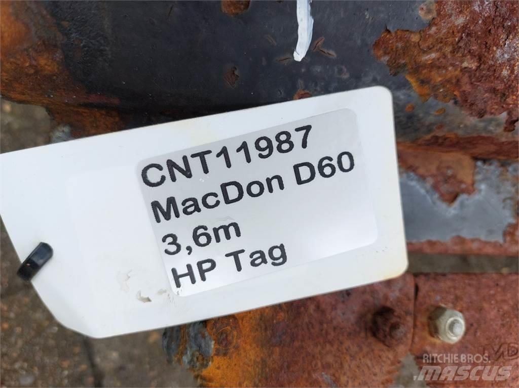 MacDon D60 Derliaus nuėmimo kombainų priedai