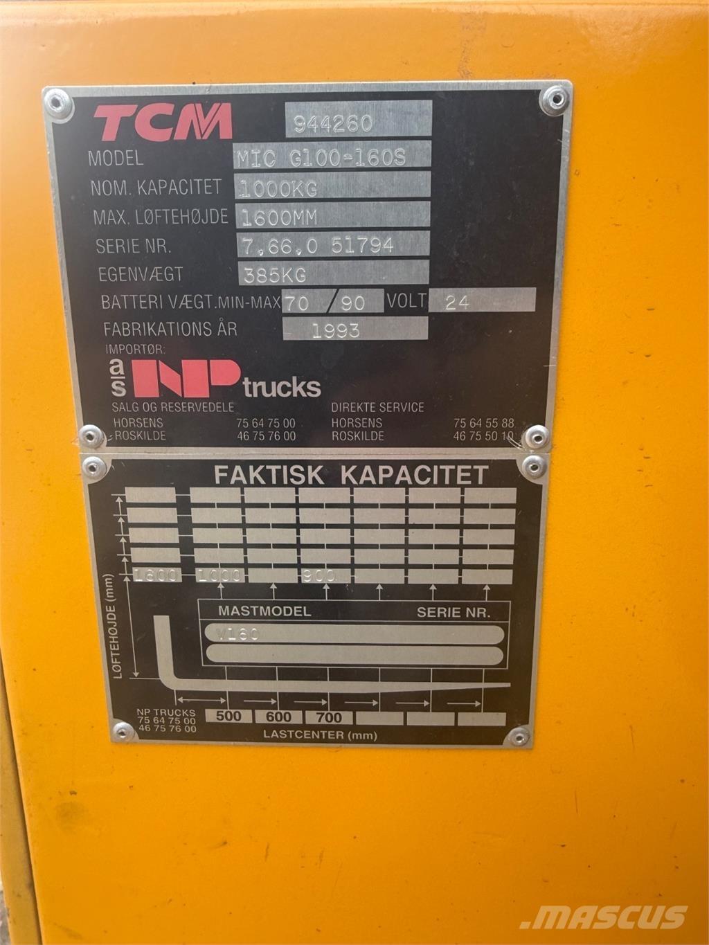 MIC 1000kg Rankiniai padėklų rietuvai