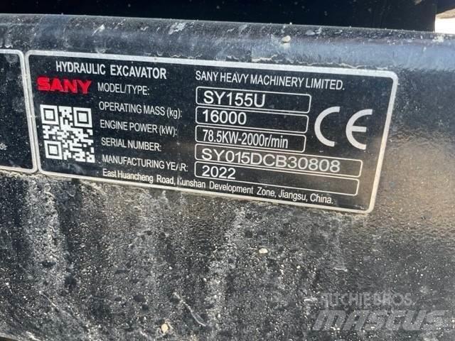 Sany SY155U Vikšriniai ekskavatoriai