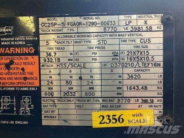 Doosan GC25P-5 Šakiniai krautuvai - Kita