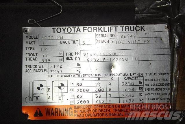 Toyota 7FGCU20 Šakiniai krautuvai - Kita