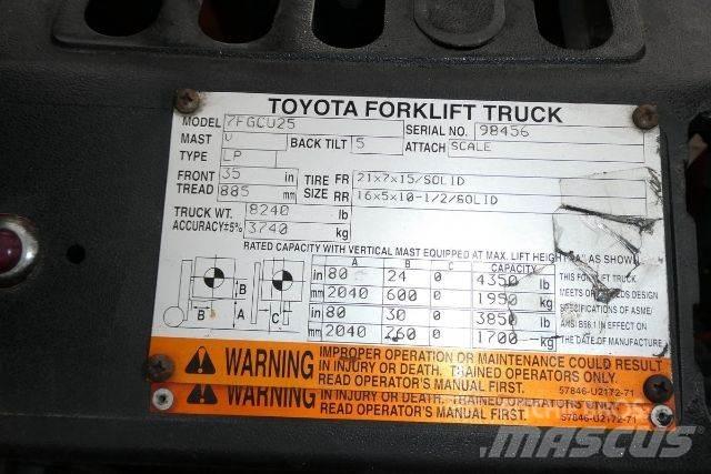 Toyota 7FGCU25 Šakiniai krautuvai - Kita