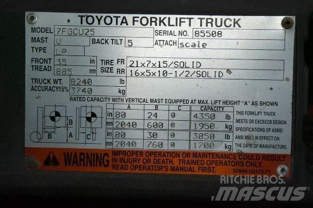 Toyota 7FGCU25 Šakiniai krautuvai - Kita