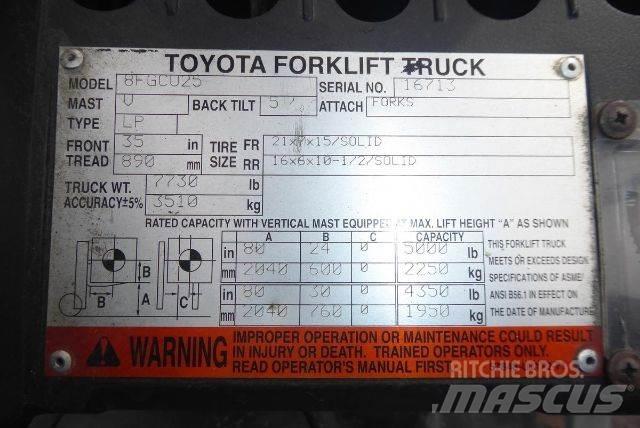 Toyota 8FGCU25 Šakiniai krautuvai - Kita