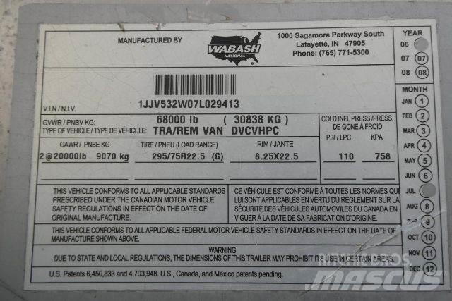 Wabash DVCVHPC Dengtos priekabos