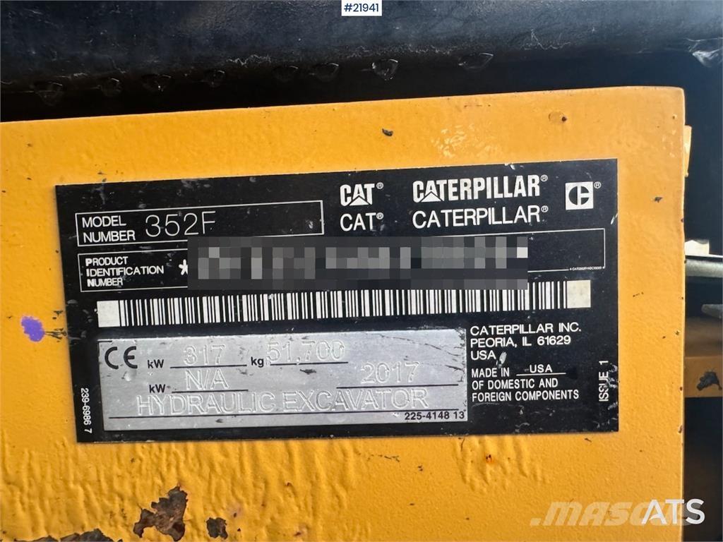 CAT 352F Vikšriniai ekskavatoriai