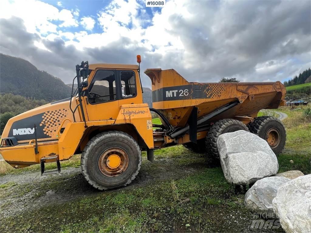 Moxy MT26 dumper. Statybiniai savivarčiai sunkvežimiai