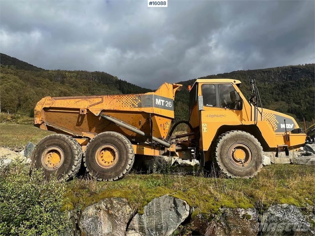 Moxy MT26 dumper. Statybiniai savivarčiai sunkvežimiai