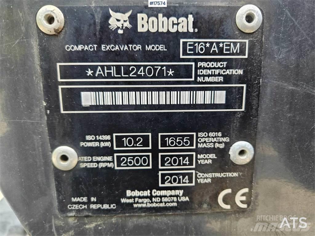 Bobcat E16 Mini ekskavatoriai < 7 t