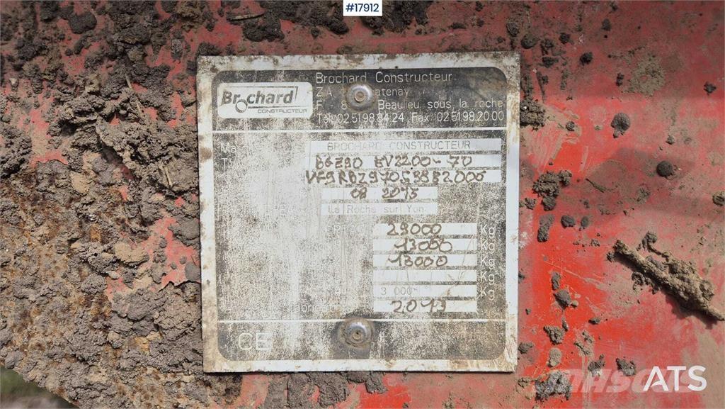 Brochard EV2200-OBS Mėšlo barstytuvai