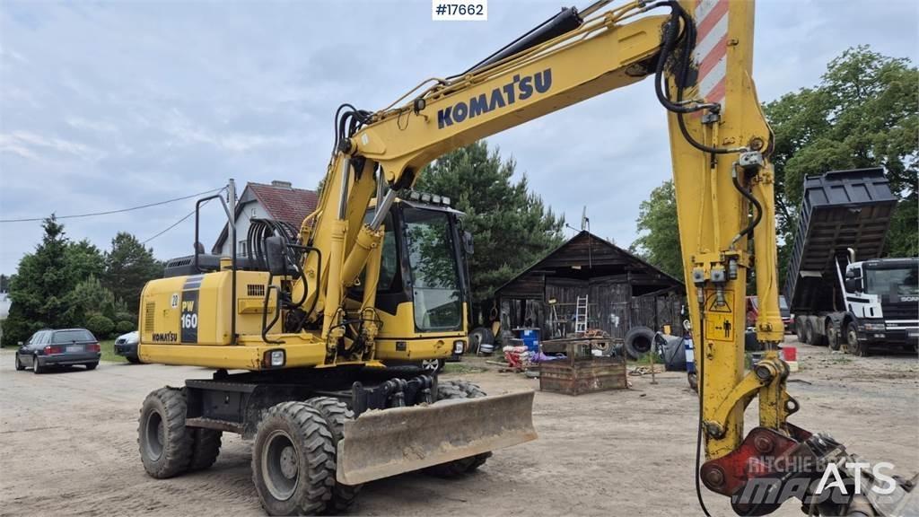 Komatsu PW 160 Ratiniai ekskavatoriai