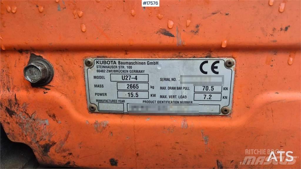 Kubota U27-4 Mini ekskavatoriai < 7 t