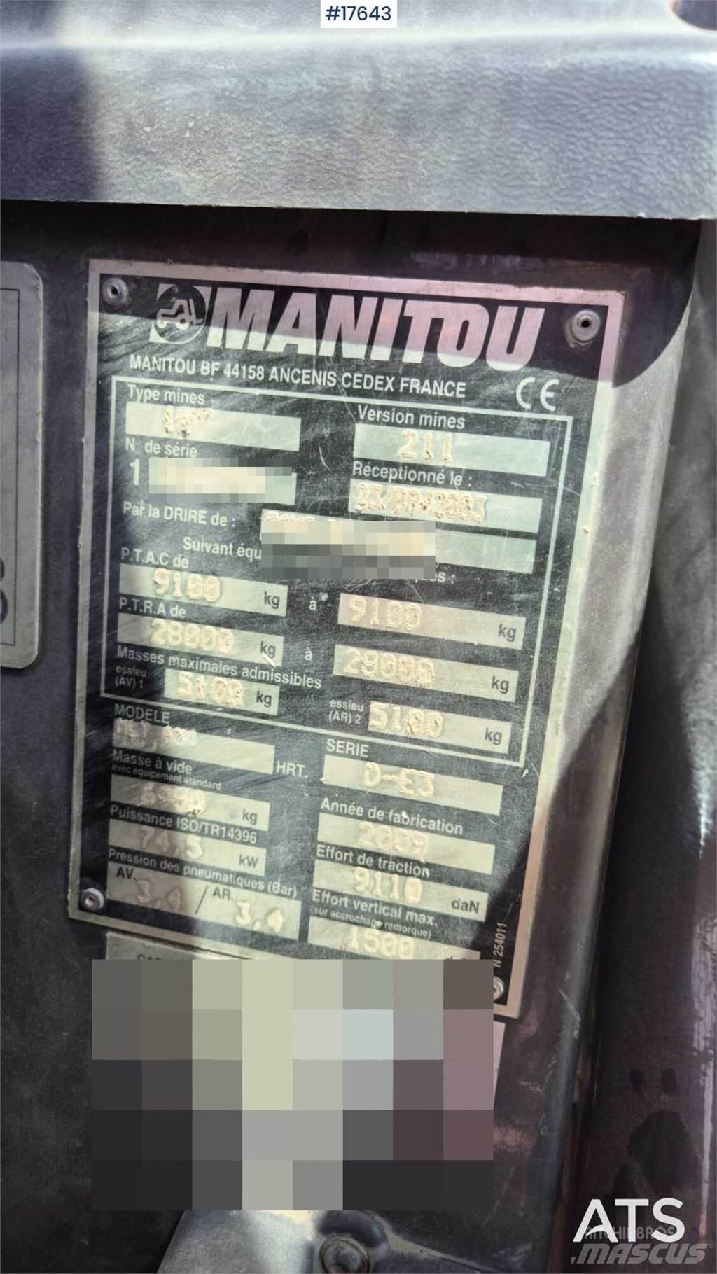 Manitou MLT 634 Teleskopiniai krautuvai