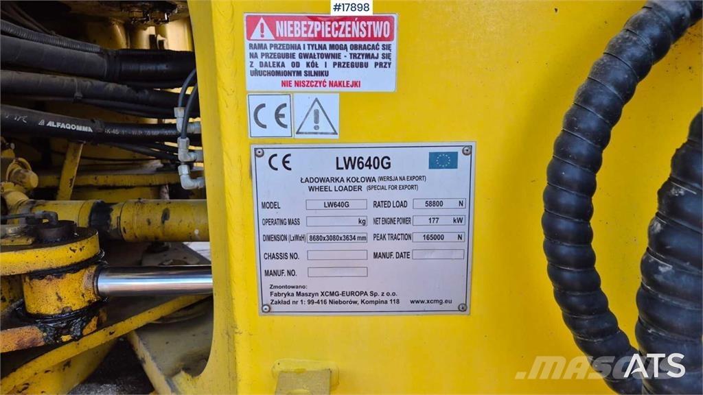 XCMG LW 640 G Naudoti ratiniai krautuvai
