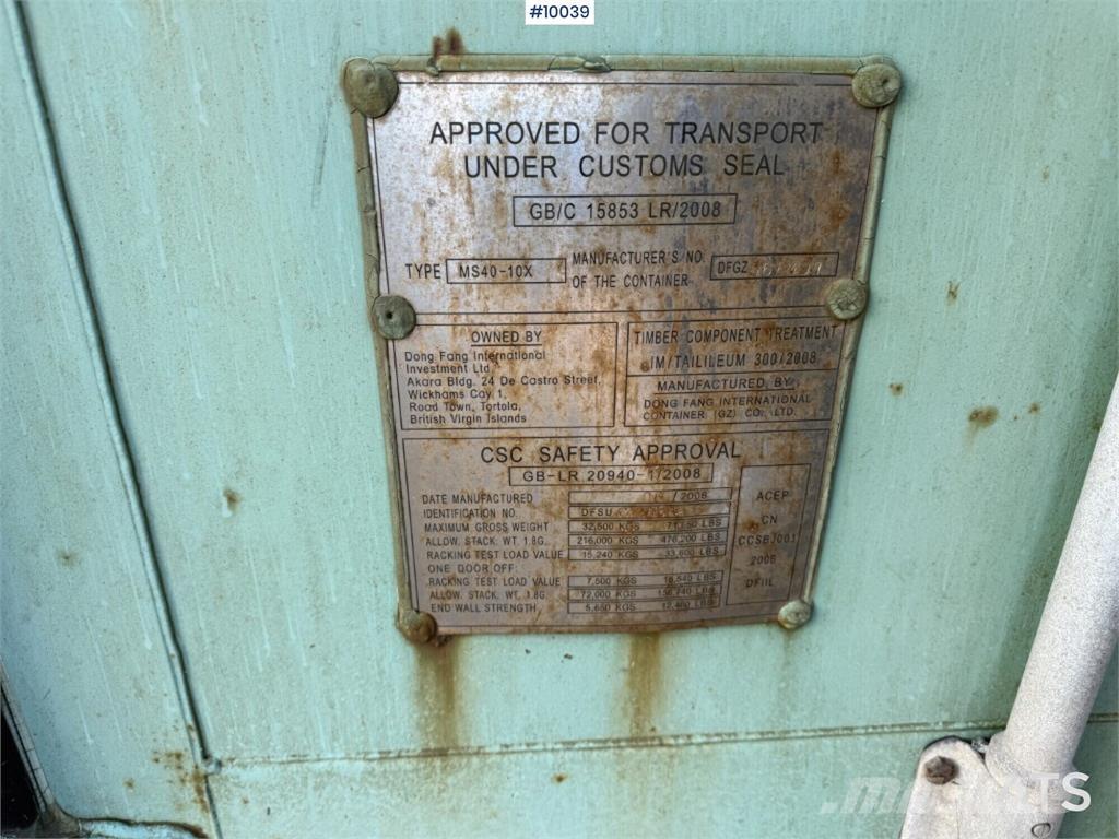  MS40-10X MS40-10X Specialūs konteineriai