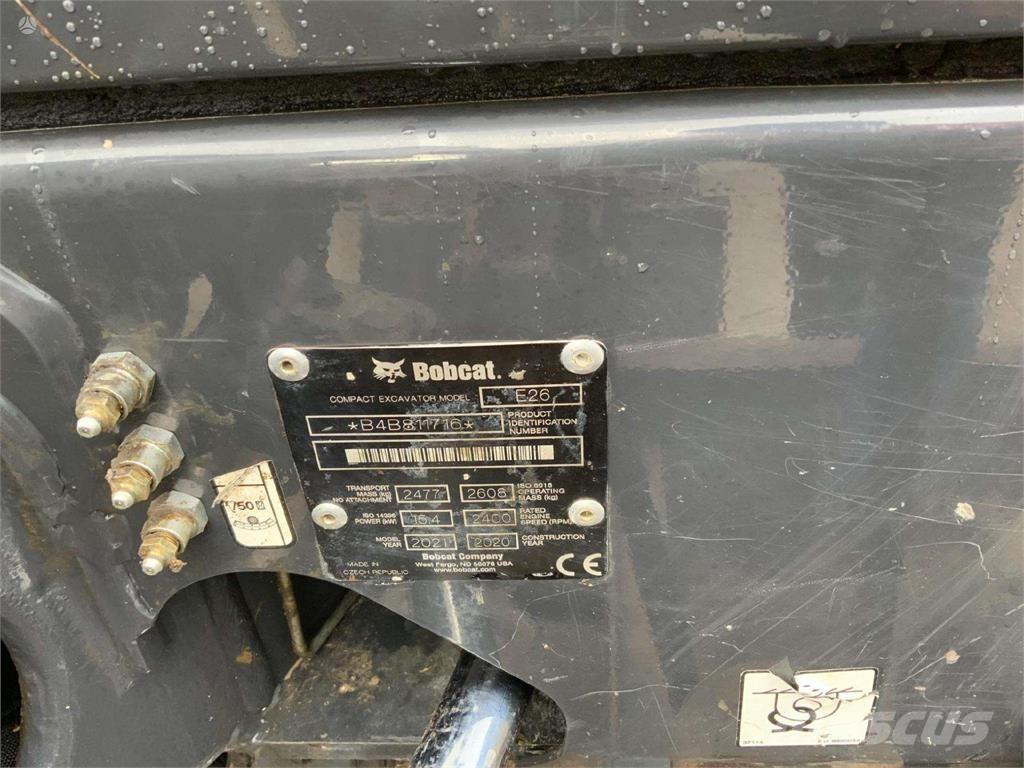 Bobcat E26 Mini ekskavatoriai < 7 t