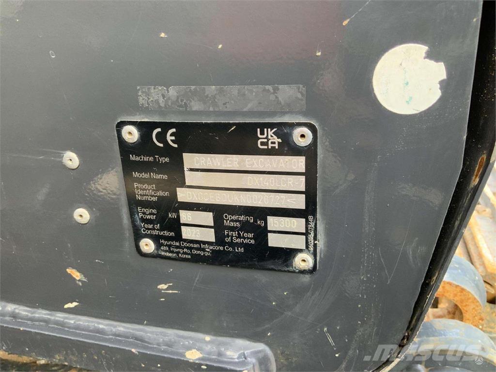 Doosan DX140 LCR Vikšriniai ekskavatoriai