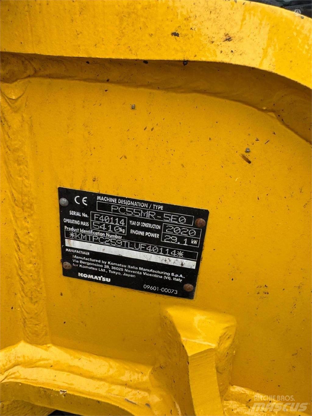 Komatsu PC55MR-5 Vikšriniai ekskavatoriai