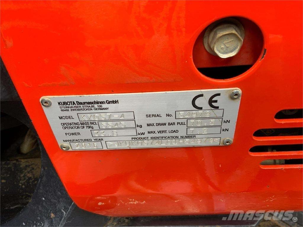 Kubota KX057-4 Vikšriniai ekskavatoriai