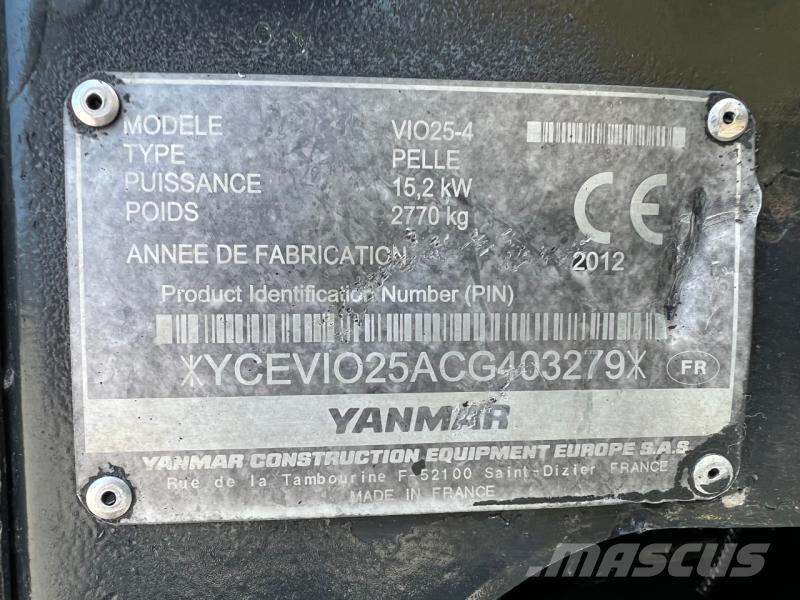 Yanmar ViO25 Mini ekskavatoriai < 7 t