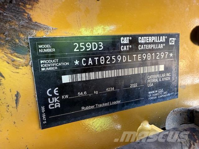 CAT 259D3 Krautuvai su šoniniu pasukimu