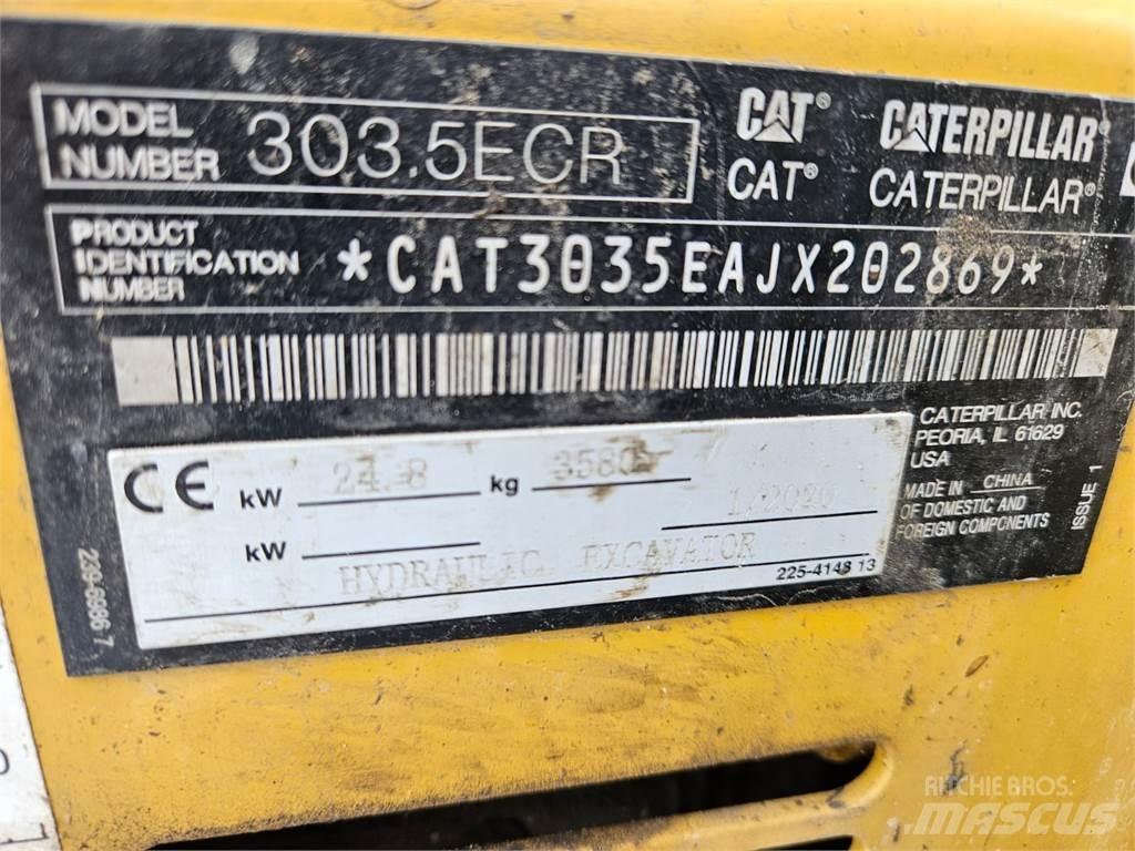 CAT 303.5ECR Mini ekskavatoriai < 7 t