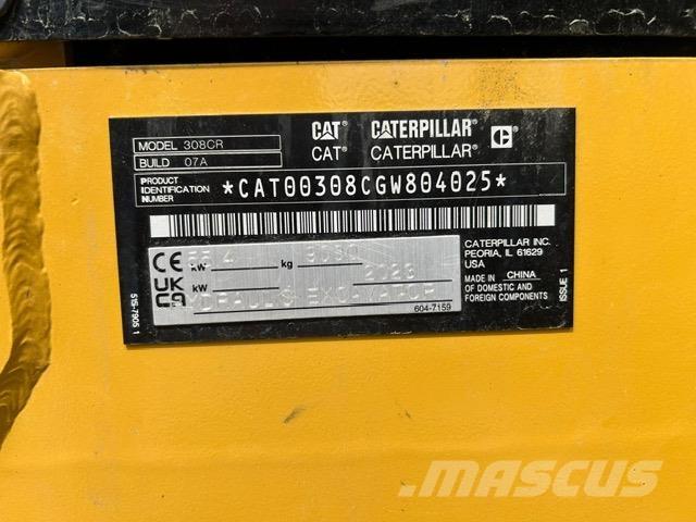 CAT 308-07 Mini ekskavatoriai < 7 t