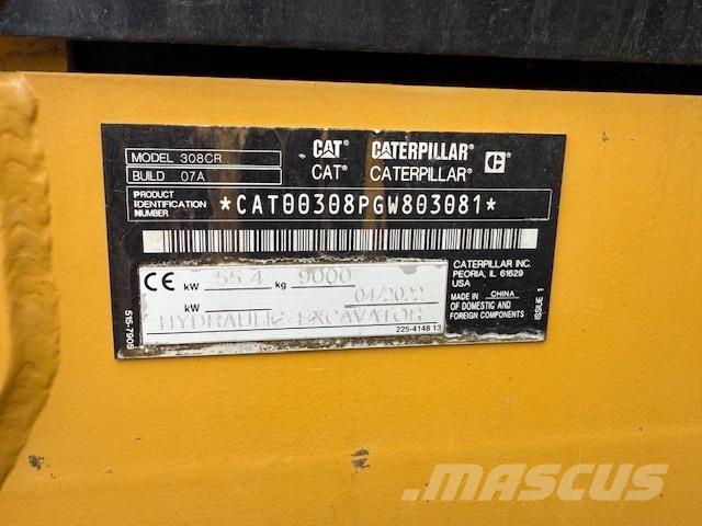 CAT 308-07 Mini ekskavatoriai < 7 t