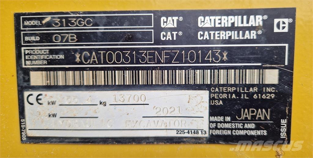 CAT 313GC Vikšriniai ekskavatoriai