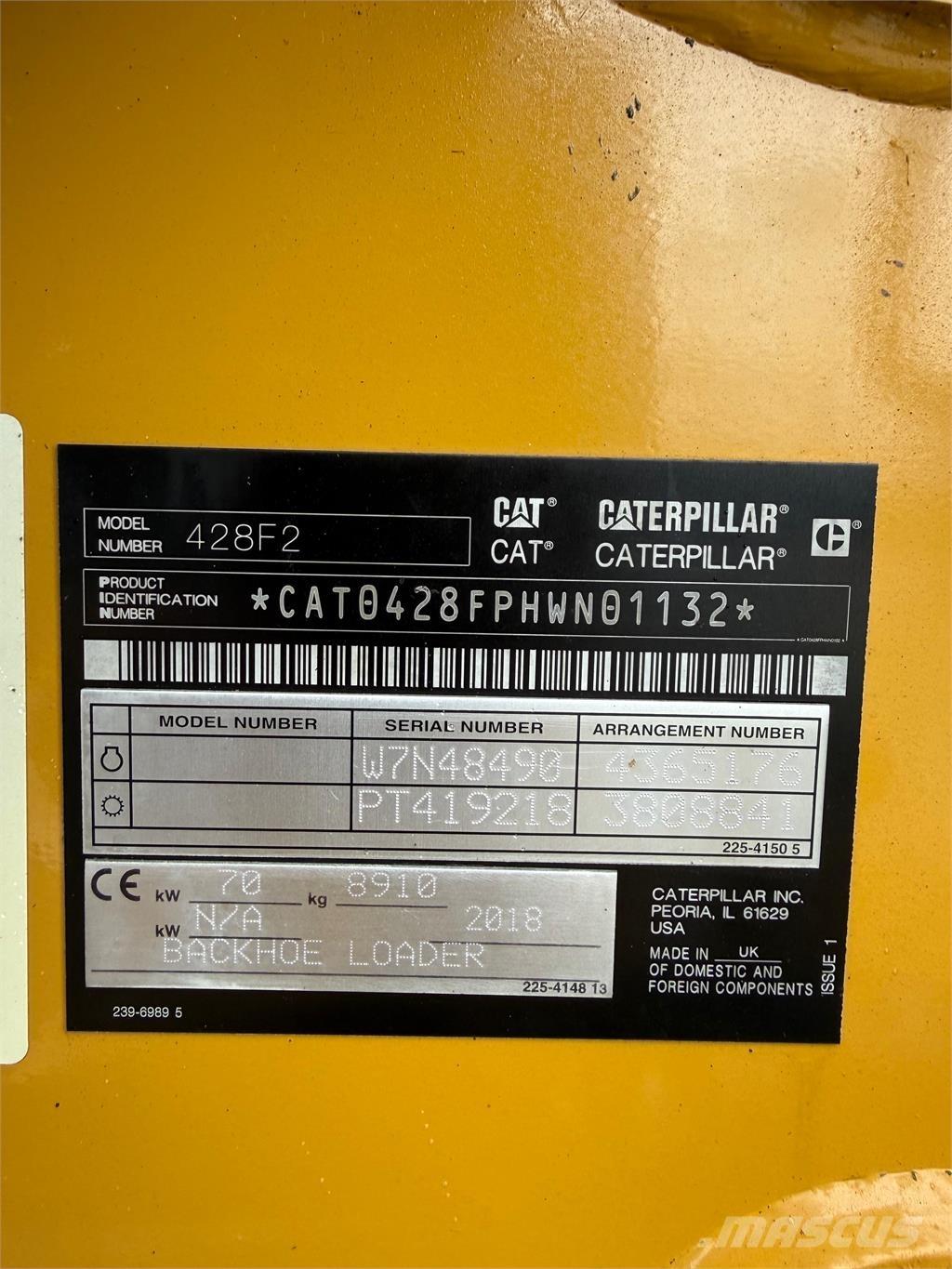 CAT 428F2 Ekskavatoriniai krautuvai