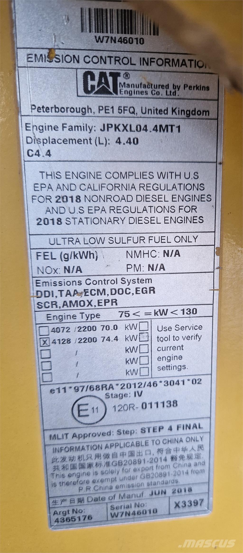 CAT 434F2 Ekskavatoriniai krautuvai