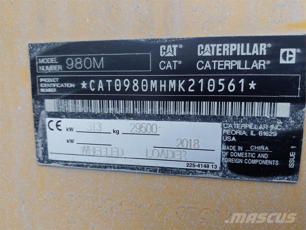 CAT 980M Naudoti ratiniai krautuvai