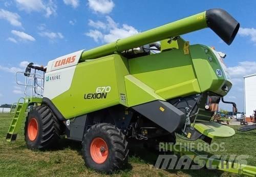 CLAAS Lexion 670 Derliaus nuėmimo kombainai