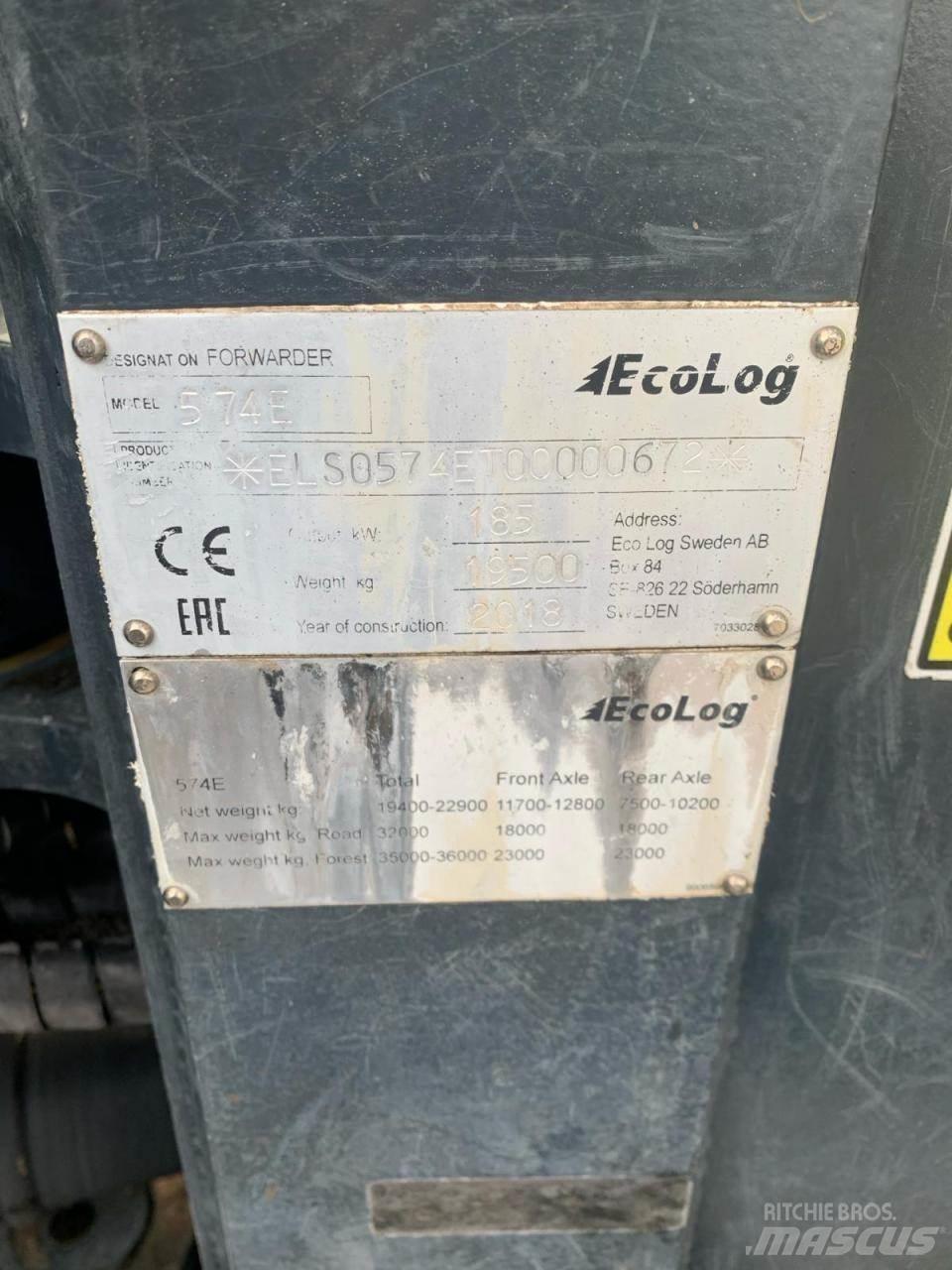 Eco Log 574 E Naudoti miškovežiai (Forvarderiai)