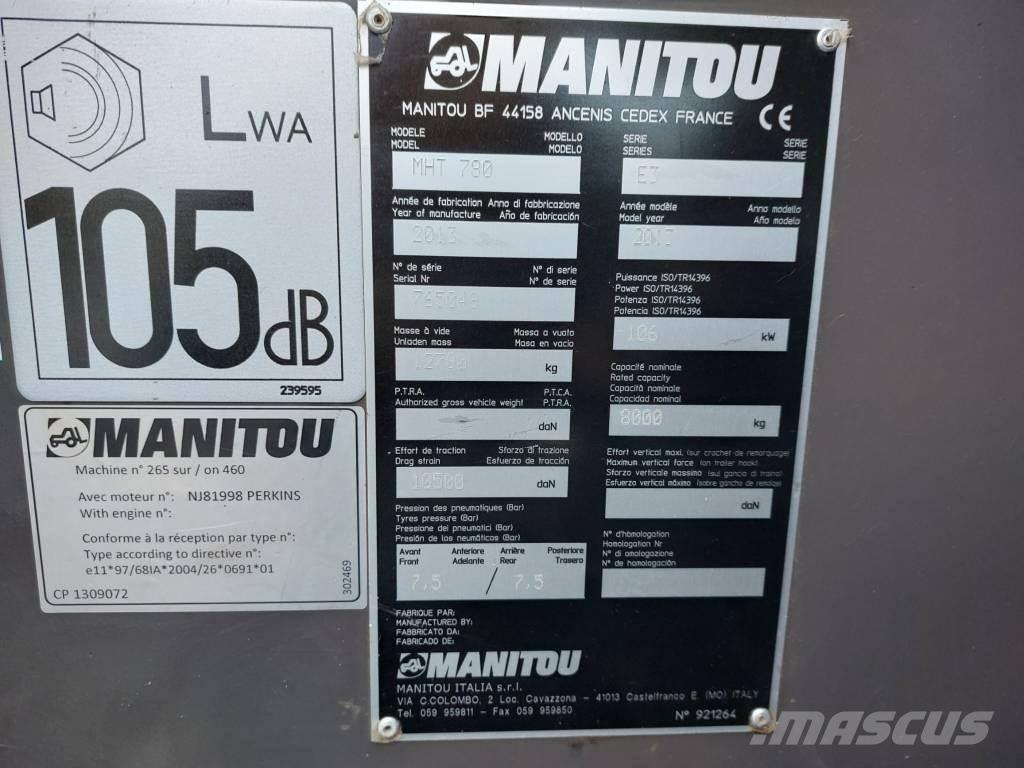 Manitou MHT 780 Teleskopiniai krautuvai
